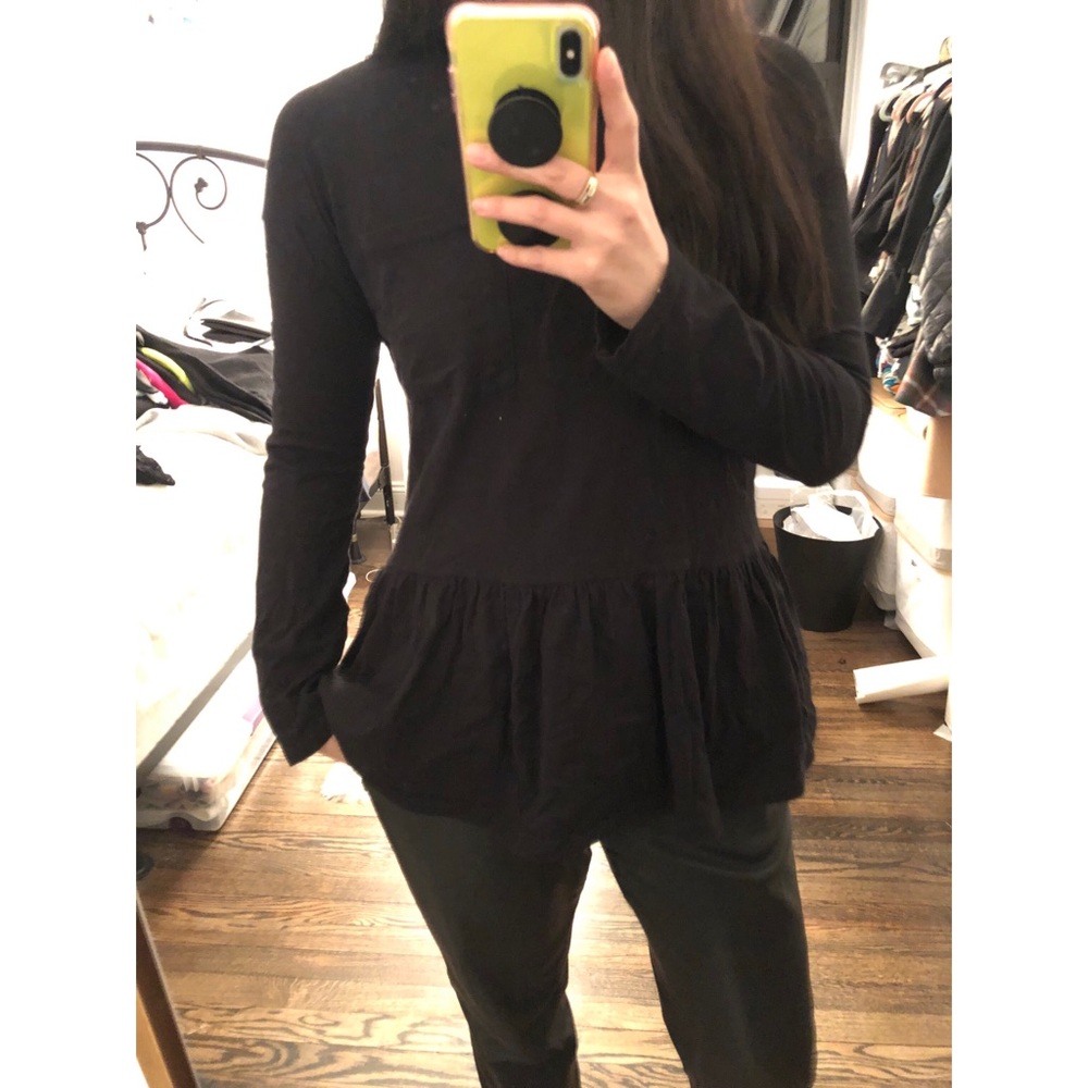 ZARA PEPLUM LONG SLEEVE TOP